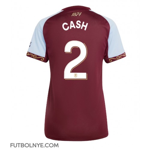 Camiseta Aston Villa Matty Cash #2 Primera Equipación para mujer 2025-26 manga corta